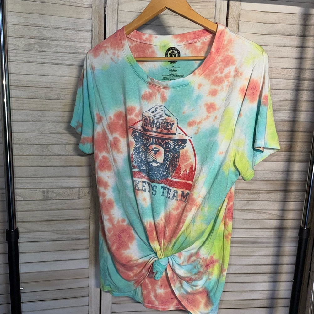 Smokey Bear Tie-Dye Short Sleeve Tee - Picture 3 of 5